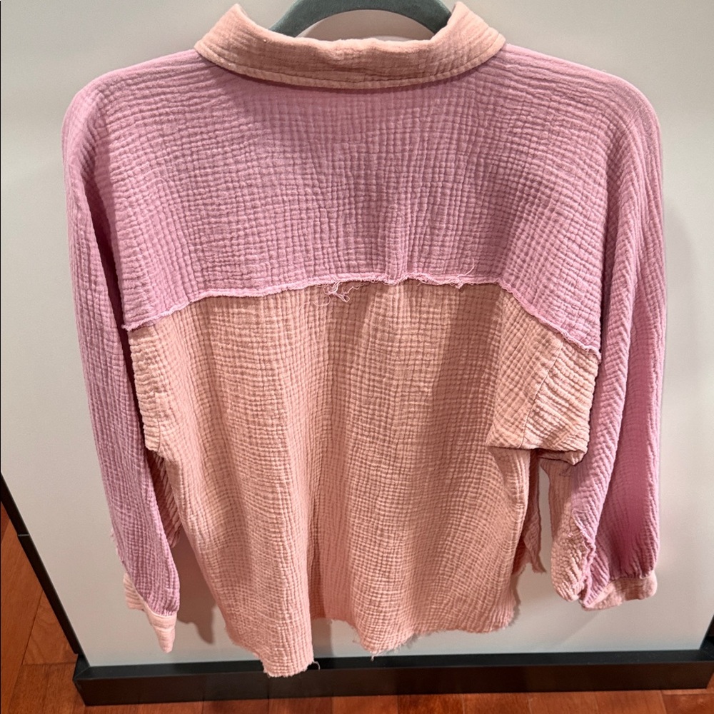 Pink Button-Up Shirt Hem & Thread - Picture 2 of 7